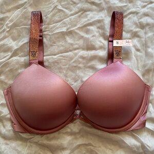 Brand New Victoria’s Secret Bombshell Plunge Push Up Bra Ombre Shine Strap
